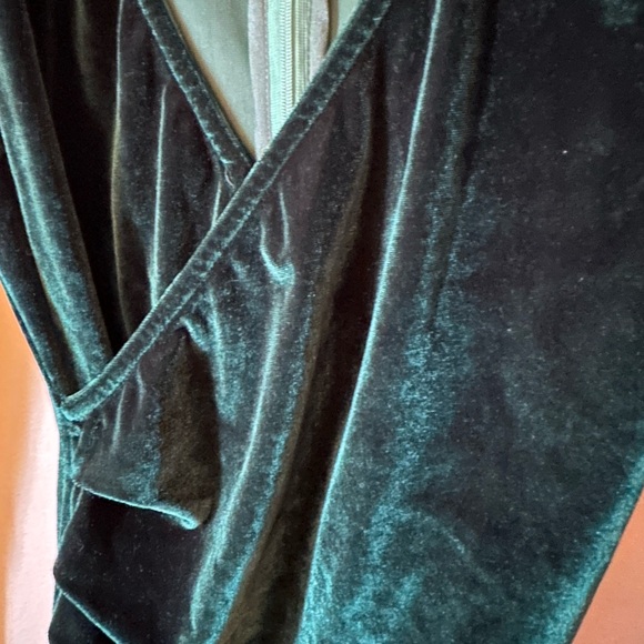 Forrest Green Velvet Wrap
Asymmetrical Dress - Picture 13 of 15